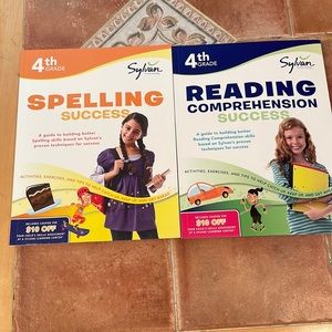 2 new sylvan 4th grade learning books